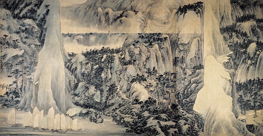 Ink art master's works on show in Beijing